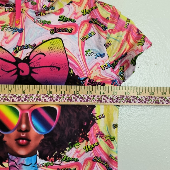 Cute Hoodie Dress Pajama Girl's Size 14/16 Multi - Picture 5 of 7
